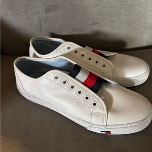 Tommy Hilfiger White and Red Men's Sneakers